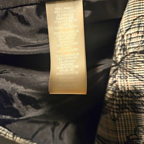 Calvin Klein Grey Casual Plaid Floral Embroidery Coat Dress Sz2 - Picture 12 of 12